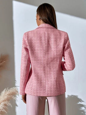 Blazer Antonella Forrado 2024 - Tecido Tweed Texturizado