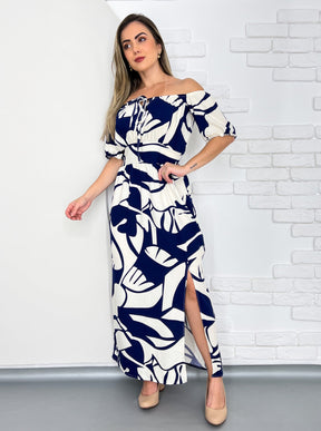 Vestido Midi Luana Oliveira - Tecido: Viscolinho