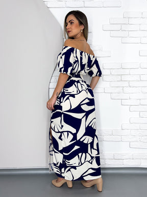 Vestido Midi Luana Oliveira - Tecido: Viscolinho